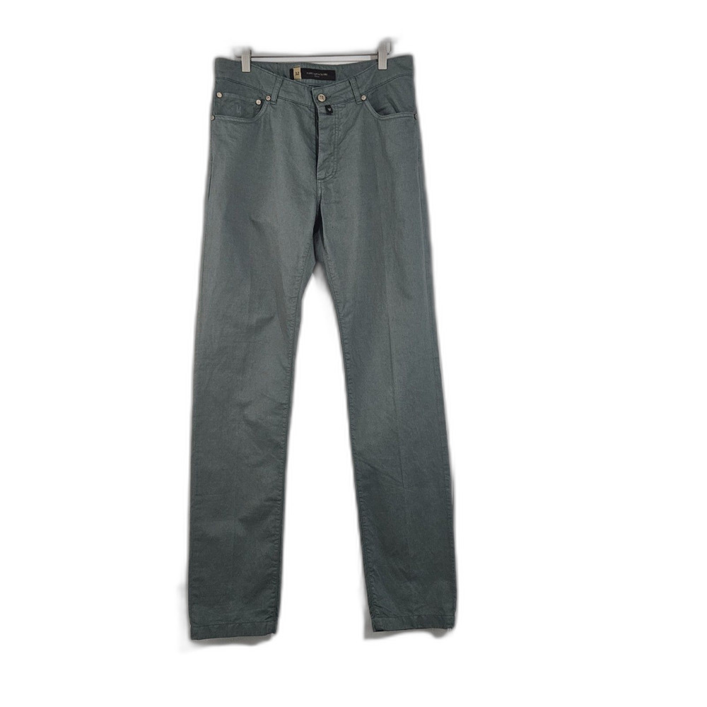 Marcopescarolo Napoli Pants Button Fly Sz 32X32 Silk Cotton Blend Chinos
